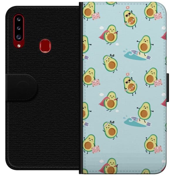 Kompatibelt Plånboksfodral till Samsung Galaxy A20s Avocado