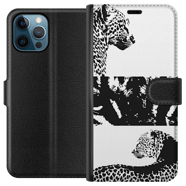 Apple iPhone 12 Pro Max Tegnebogsetui Leopard Faces