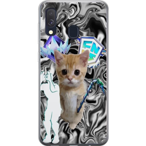 Samsung Galaxy A40 Genomskinligt Skal Katt