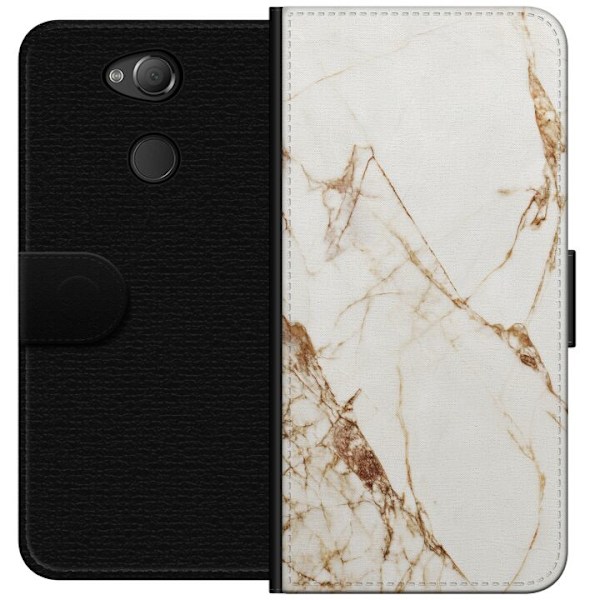 Sony Xperia XA2 Lommeboketui Hvit marmor