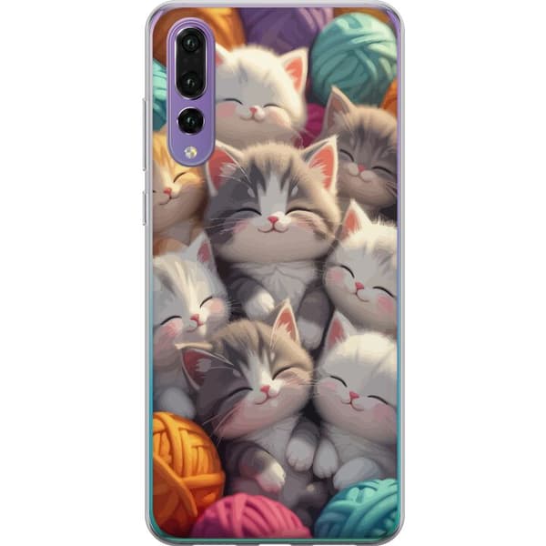 Kompatibelt Mobildeksel til Huawei P20 Pro Sovande kattungar beige