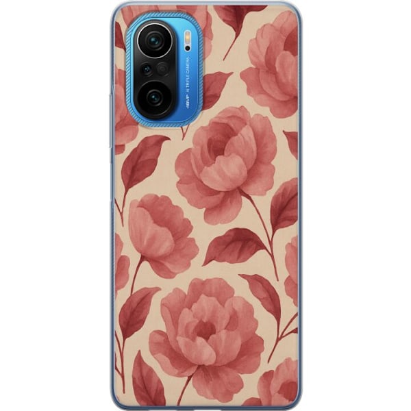 Xiaomi Poco F3 Läpinäkyvä kuori Ruusun Kukinta
