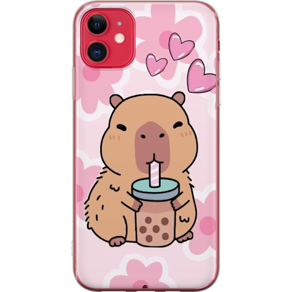 Apple iPhone 11 Läpinäkyvä kuori Kawaii Capybara Sydän Ani