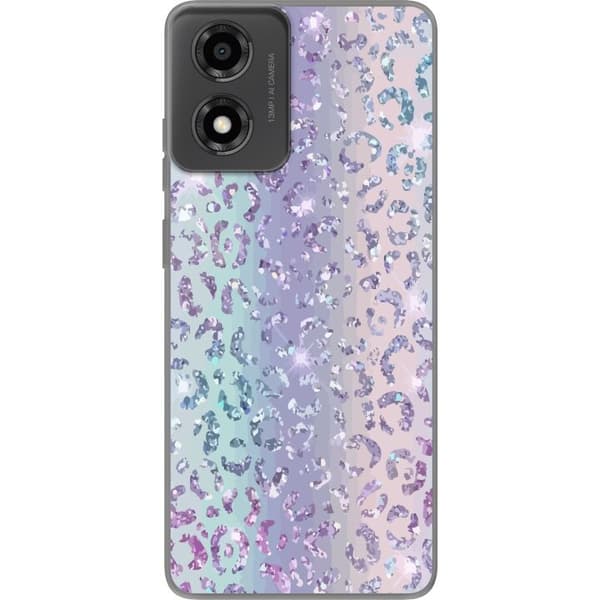 Kompatibelt Mobildeksel til Motorola Moto E14 Glitter Leopard
