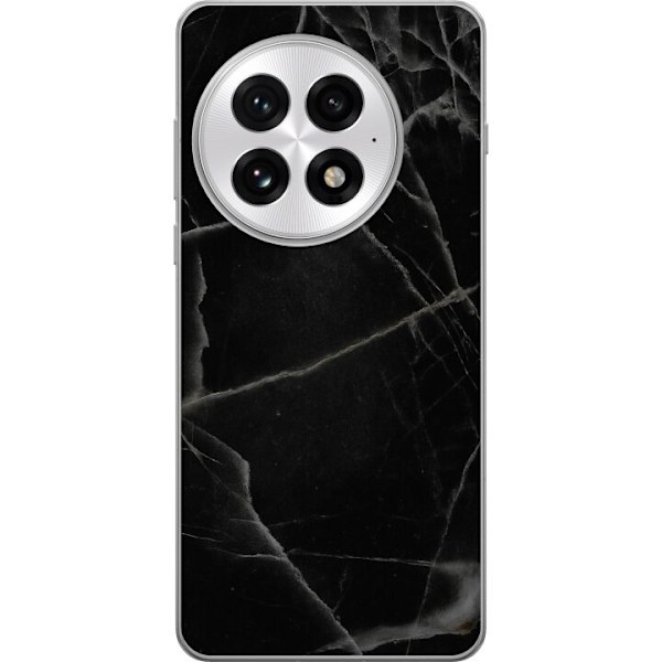 OnePlus 13 Gennemsigtig cover Sort marmor