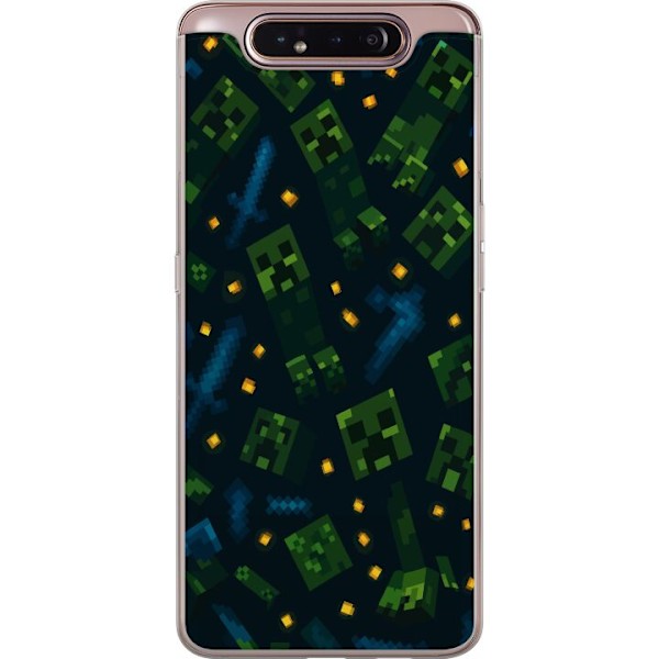 Samsung Galaxy A80 Läpinäkyvä kuori Minecraft Dungeons Mob