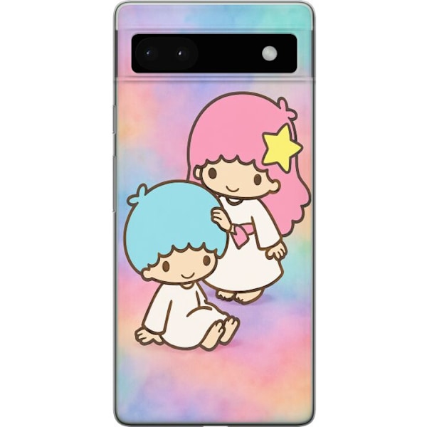 Google Pixel 6a Läpinäkyvä kuori Kawaii Sanrio Kiki Lola Little Twin Stars