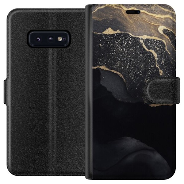 Samsung Galaxy S10e Plånboksfodral Svart guld abstrakt