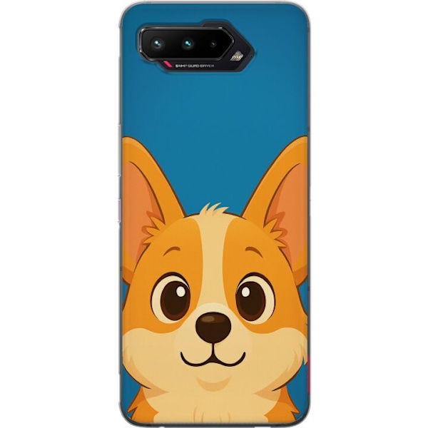 Asus ROG Phone 5 Läpinäkyvä kuori Hello Corgi
