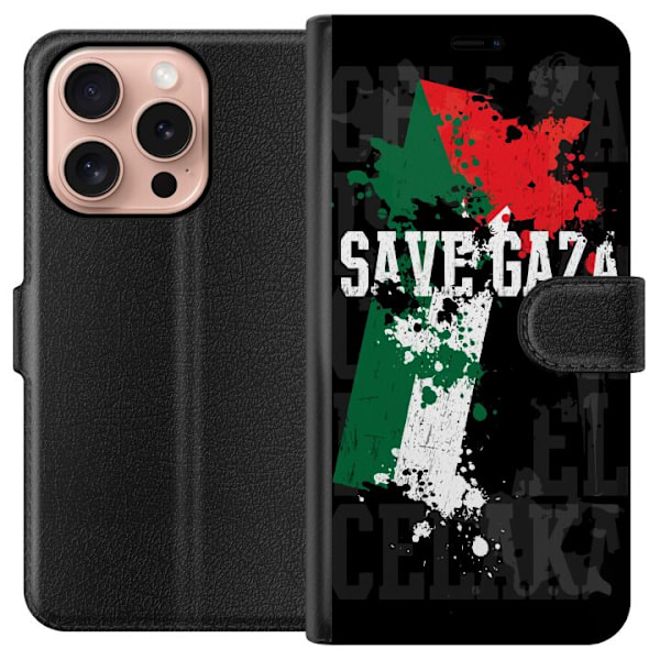 Apple iPhone 16 Pro Plånboksfodral Free Palestine