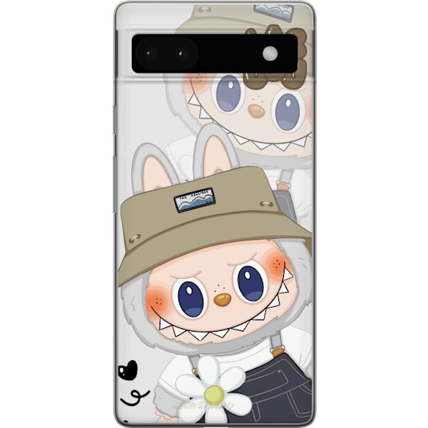 Google Pixel 6a Läpinäkyvä kuori Labubu Minimal Mood - Yksi