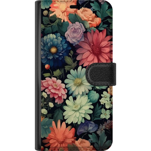 Motorola Moto E14 Tegnebogsetui Blomster