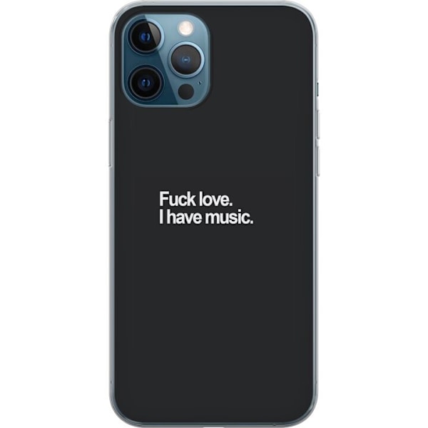 Apple iPhone 12 Pro Gennemsigtig cover Fuck Kærlighed Jeg Har