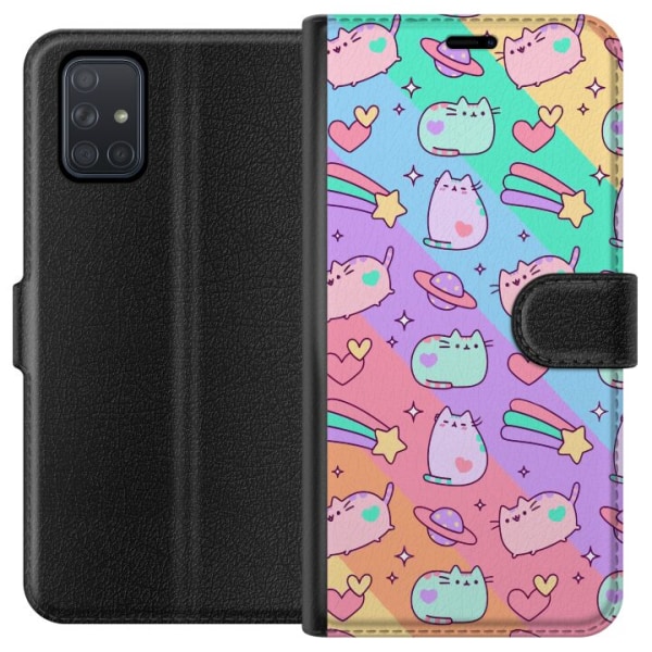 Samsung Galaxy A71 Plånboksfodral Unicorn Katt