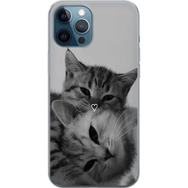 Apple iPhone 12 Pro Gennemsigtig cover Kat Hjerte