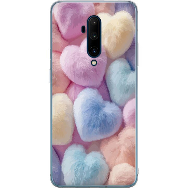 OnePlus 7T Pro Genomskinligt Skal Hjärtan Kärlek Grafisk Design Romantiskt Motiv Populärt Symbol Grafiskt Mönster Dekoration