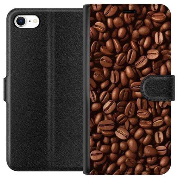 Kompatibelt Lommeboketui til Apple iPhone 6s Kaffebönor närbild brun