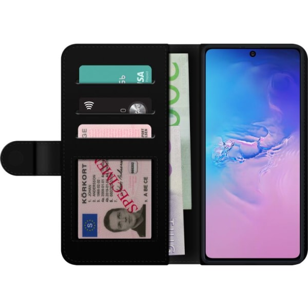 Samsung Galaxy S10 Lite Svart Fodral PU