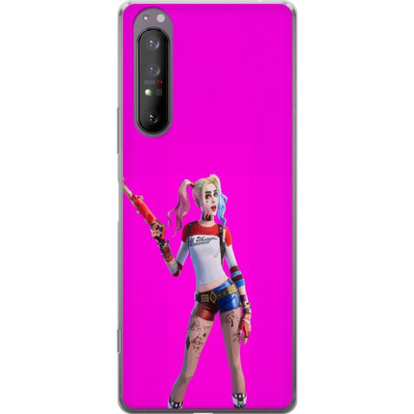 Sony Xperia 1 II Gjennomsiktig deksel Fortnite - Harley Quinn