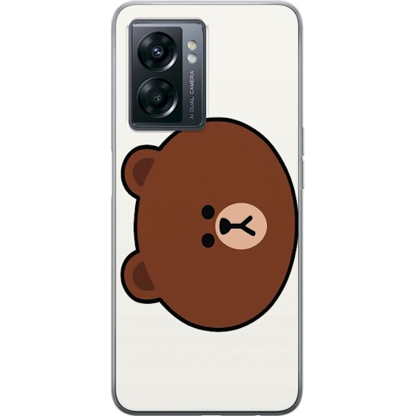 OnePlus Nord N300 Läpinäkyvä kuori line friends brown
