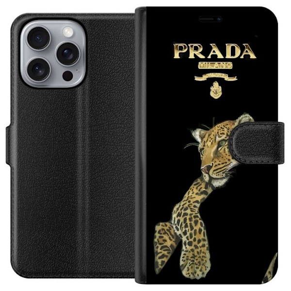 Apple iPhone 16 Pro Max Lompakkokotelo Prada Leopard