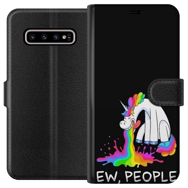 Samsung Galaxy S10+ Lompakkokotelo EW People Unicorn