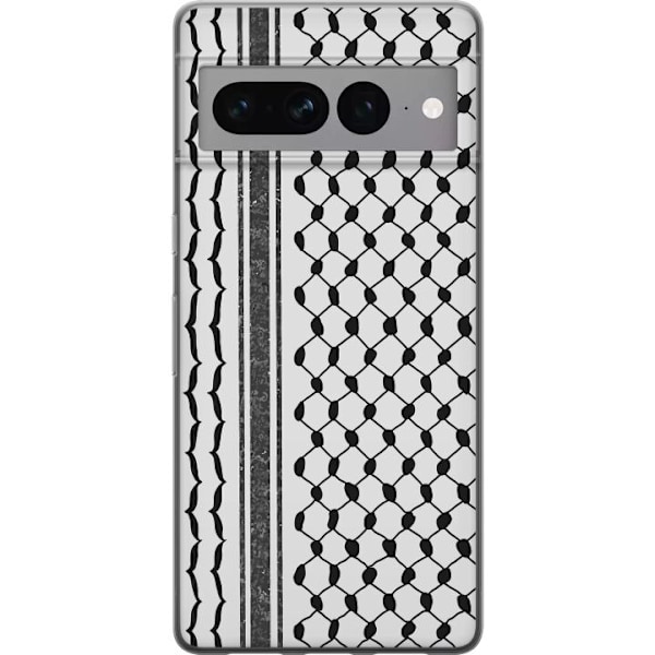 Google Pixel 7 Pro Genomskinligt Skal Palestinskt mönster – inspirerat av keffiyeh-tyg i traditionell stil