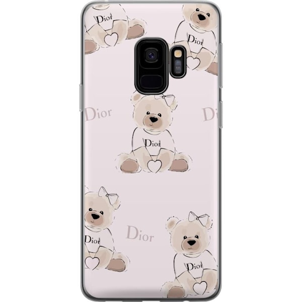 Samsung Galaxy S9 Läpinäkyvä kuori Teddy Dior Vibes - ylellinen nalle muotityyliin