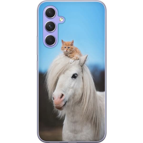 Kompatibelt Mobildeksel til Samsung Galaxy A54 Hest & Katt