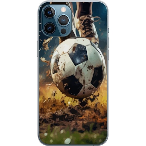 Apple iPhone 12 Pro Max Läpinäkyvä kuori Jalkapallo