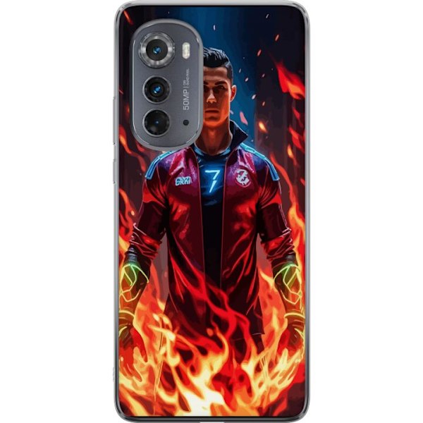 Motorola Edge (2022) Gennemsigtig cover Ronaldo Inferno - fodb