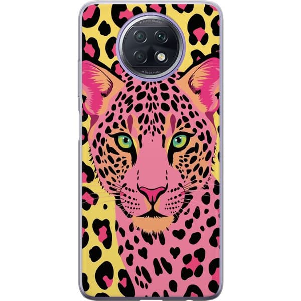 Kompatibelt Mobilskal till Xiaomi Redmi Note 9T Rosa leopard rosa