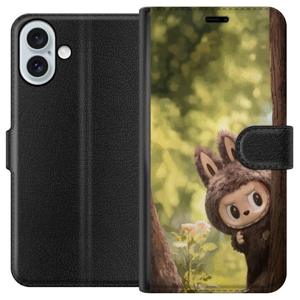 Apple iPhone 16 Plus Plånboksfodral Labubu Graffiti Vibes –