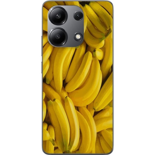 Xiaomi Redmi Note 13 4G Genomskinligt Skal Banana Pattern – lekfullt mönster med gula bananer
