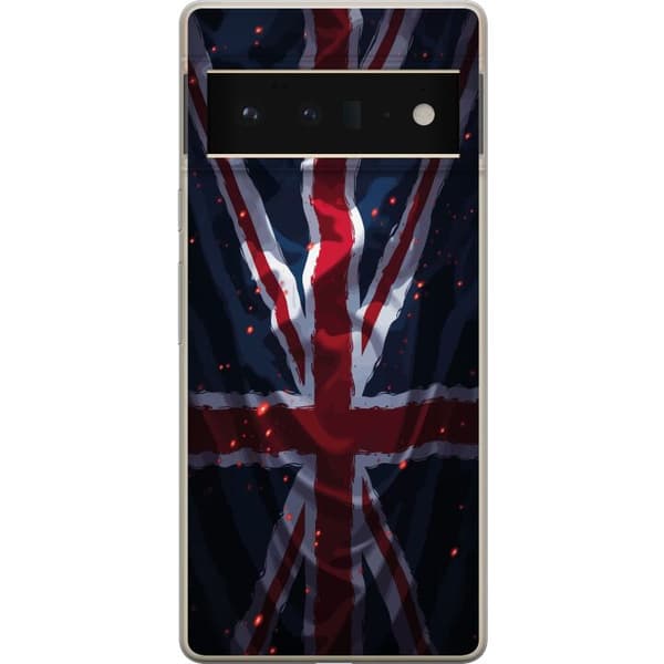 Kompatibelt Mobildeksel til Google Pixel 6 Pro Kunstnerisk britisk flagg med mørk grungeeffekt flerfarget
