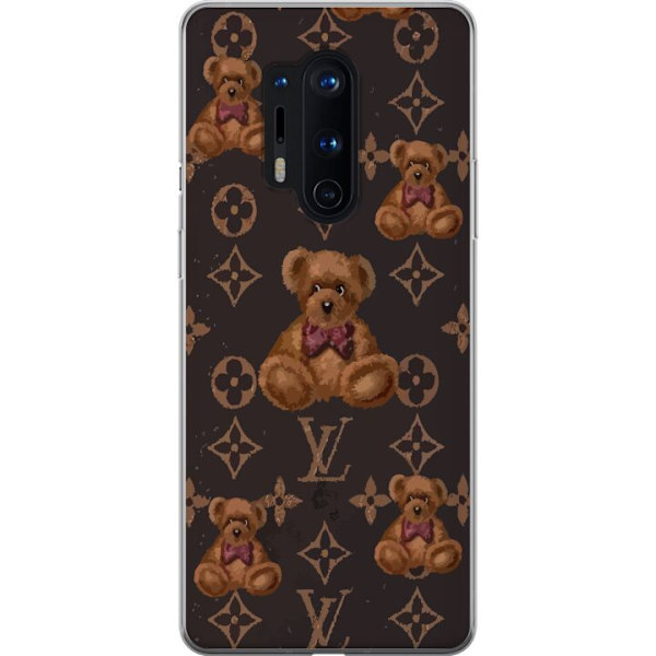 OnePlus 8 Pro Läpinäkyvä kuori Louis Vuitton Teddykarhu Kuvio Ylellinen Muotisuunnittelu Suosittu Motiivi Muoti-Trendi Ylelliset Asusteet