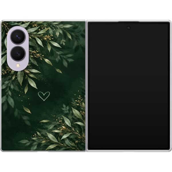 Kompatibelt Mobilskal till Samsung Galaxy Z Fold8 Skogsblad grön