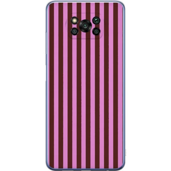 Kompatibelt Mobildeksel til Xiaomi Poco X3 Pro Rosabrune striper rosa