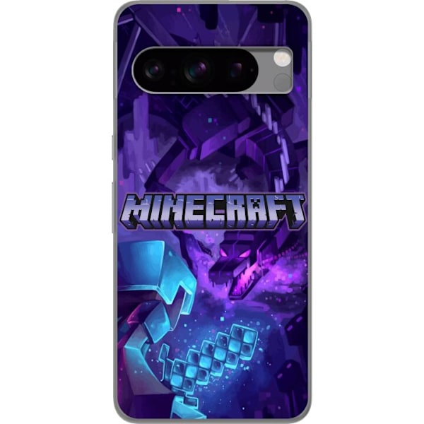 Google Pixel 8 Pro Läpinäkyvä kuori Minecraft