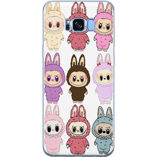 Samsung Galaxy S8 Gennemsigtig cover Labubu Pink Monster - Popkunst med Kawaii-touch