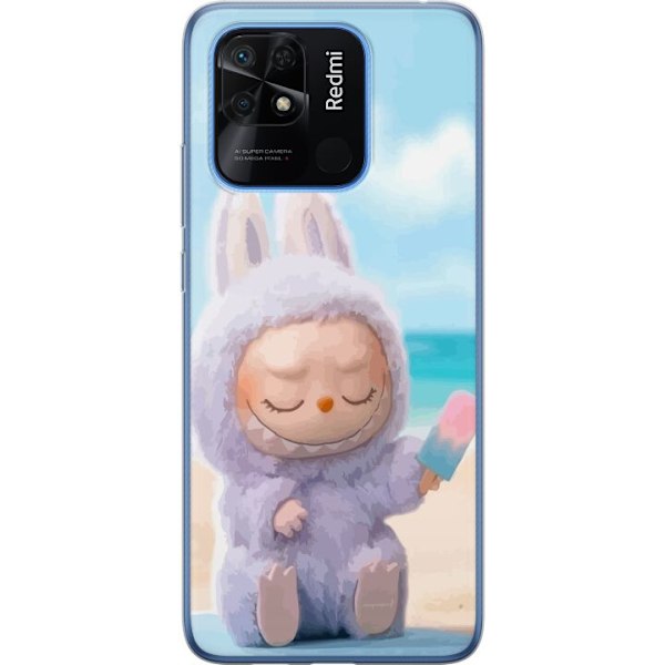 Xiaomi Redmi 10C Genomskinligt Skal Labubu Pink Mood – Rosa monsterdesign