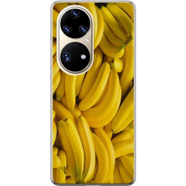 Huawei P50 Pro Genomskinligt Skal Banana Pattern – lekfullt mönster med gula bananer