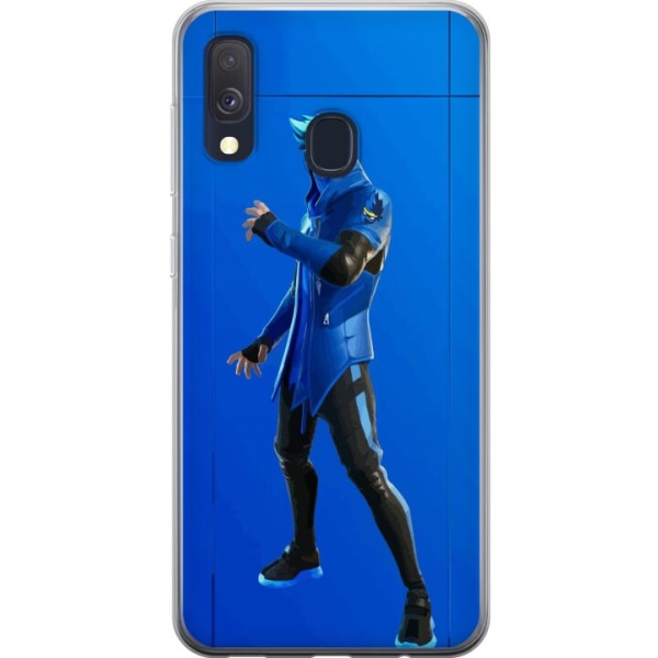 Samsung Galaxy A40 Gjennomsiktig deksel Fortnite - Ninja Blue