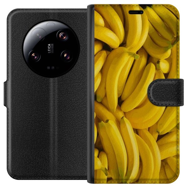 Xiaomi 13 Ultra Plånboksfodral Banana Pattern – lekfullt mönster med gula bananer