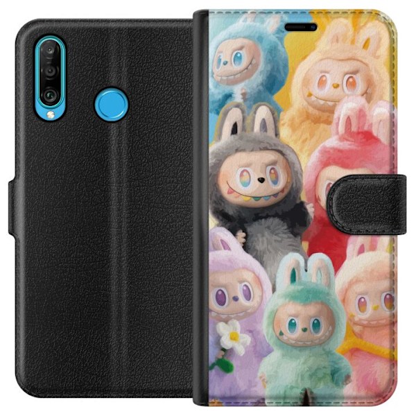 Huawei P30 lite Plånboksfodral Labubu Sketch Style – Handri