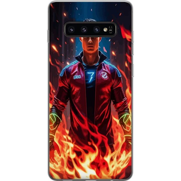 Samsung Galaxy S10 Gjennomsiktig deksel Ronaldo Inferno - fotb