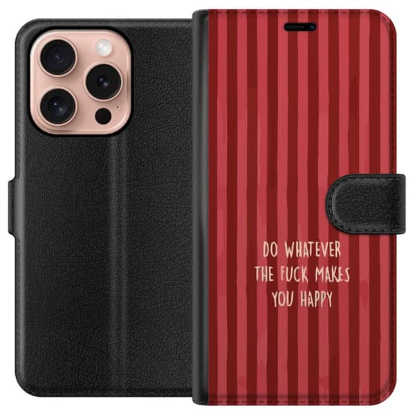 Yhteensopiva Lompakkokotelo Apple iPhone 16 Pro Gör det som gör dig glad punainen