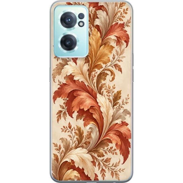 Kompatibelt Mobildeksel til OnePlus Nord CE 2 5G Høstornament beige