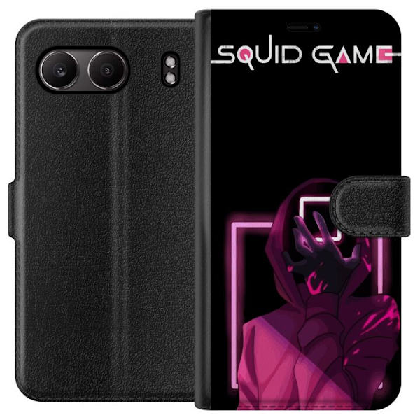 OnePlus Nord 4 Plånboksfodral Squid Game Tema Populär Serie Motiv Grafiskt Ikoniskt Design Asiatisk Popkultur Spänning Drama