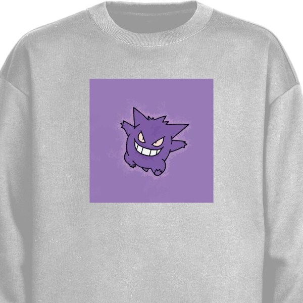 Sweatshirt for Voksen | Klassisk Collegegenser Gengar grå XXL